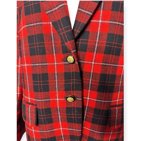 Vintage Pendleton Cunningham Plaid Blazer Women’s 16 Heritage Virgin Wool 90s - Picture 11 of 13